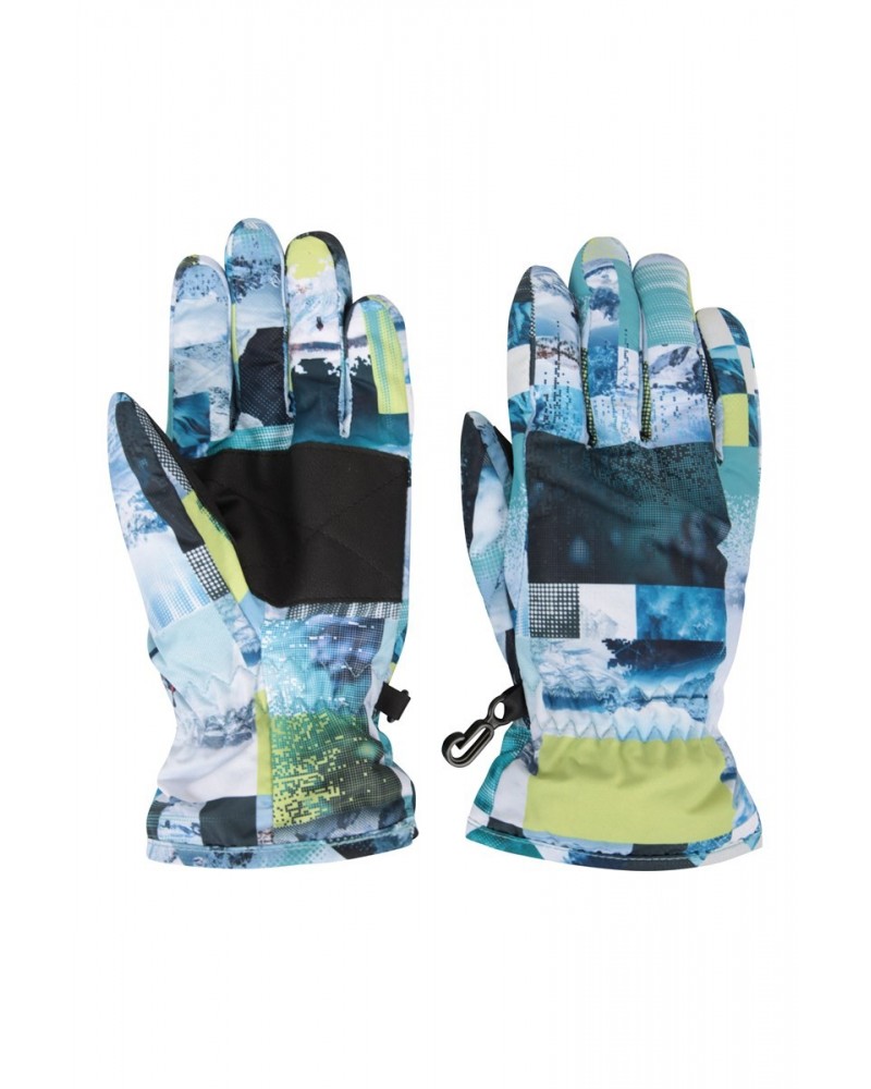 Printed Kids Ski Gloves Yellow $11.39 Accessories