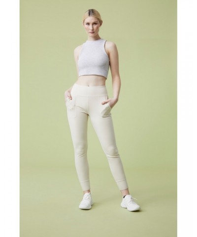 Comfort Womens Scuba Leggings Cream $15.20 Active