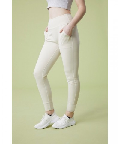 Comfort Womens Scuba Leggings Cream $15.20 Active