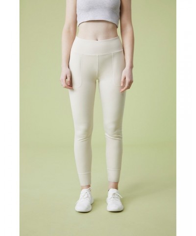 Comfort Womens Scuba Leggings Cream $15.20 Active