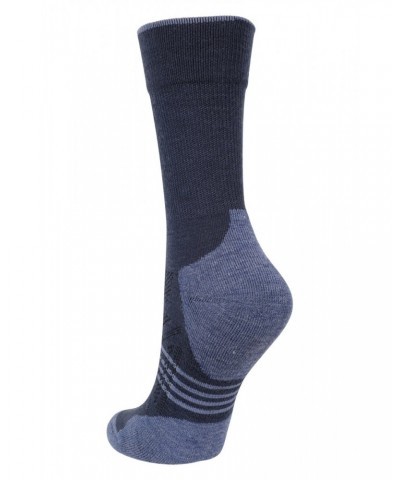 Womens Lightweight Merino Mid-Calf Socks Navy $10.61 Accessories