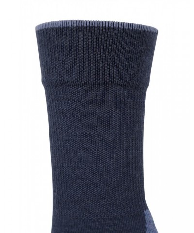 Womens Lightweight Merino Mid-Calf Socks Navy $10.61 Accessories