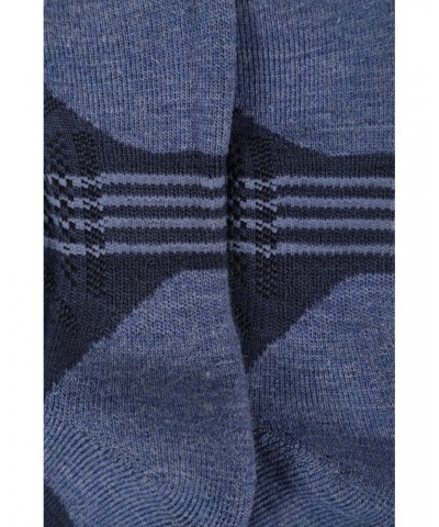 Womens Lightweight Merino Mid-Calf Socks Navy $10.61 Accessories