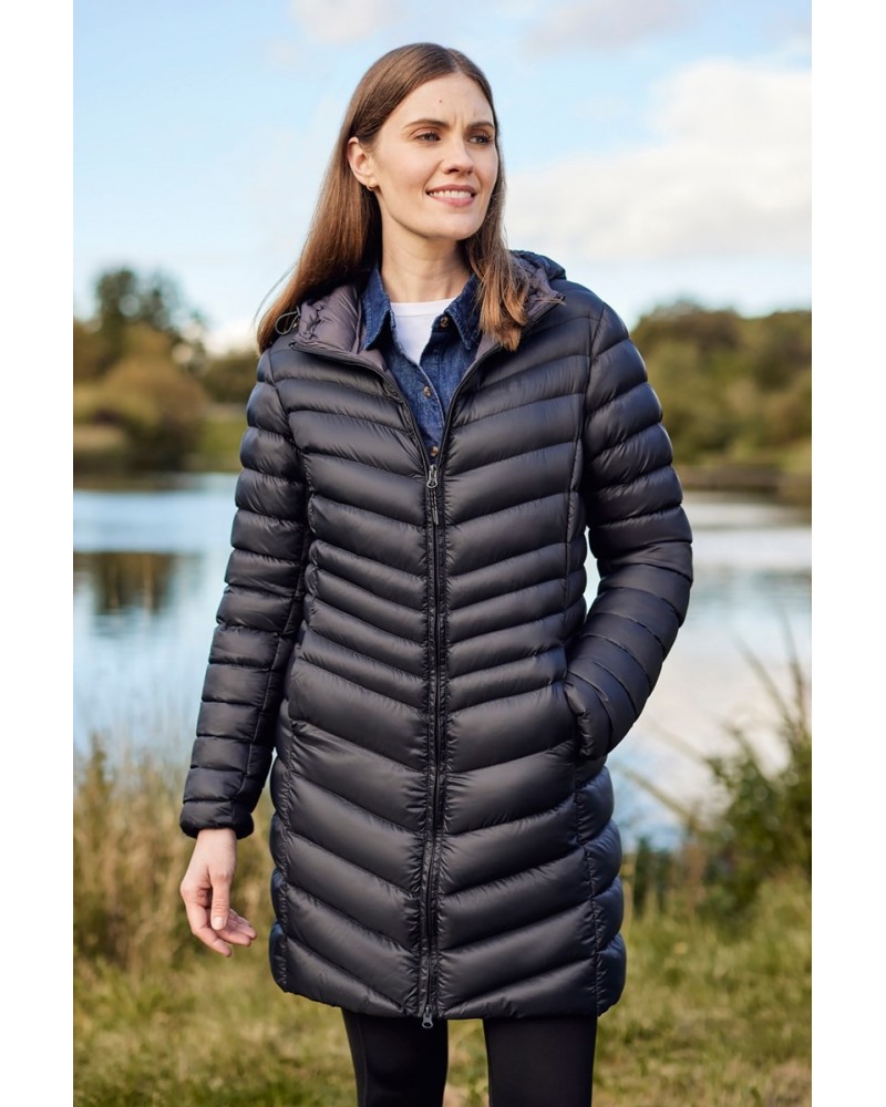 Florence Womens Long Insulated Jacket Jet Black $37.60 Jackets