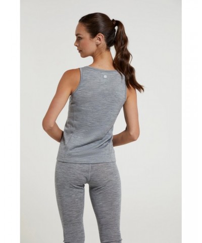 Merino Womens Cami Tank Top Light Grey $14.85 Thermals