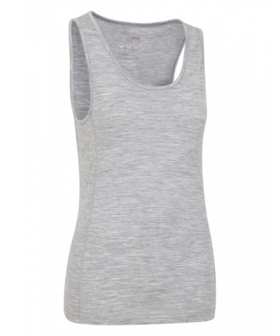 Merino Womens Cami Tank Top Light Grey $14.85 Thermals