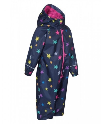 Puddle Kids Printed Waterproof Rain Suit Dark Blue $14.70 Babywear