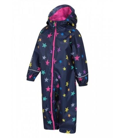 Puddle Kids Printed Waterproof Rain Suit Dark Blue $14.70 Babywear