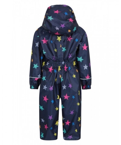 Puddle Kids Printed Waterproof Rain Suit Dark Blue $14.70 Babywear