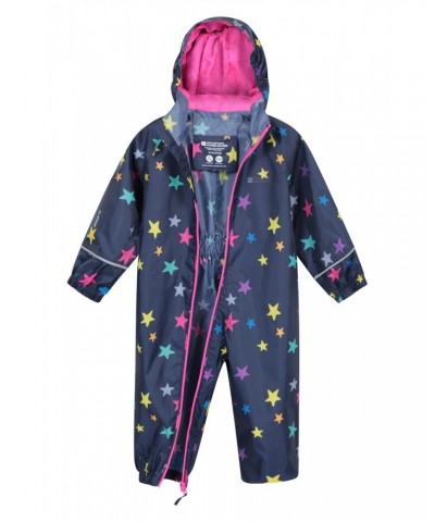 Puddle Kids Printed Waterproof Rain Suit Dark Blue $14.70 Babywear