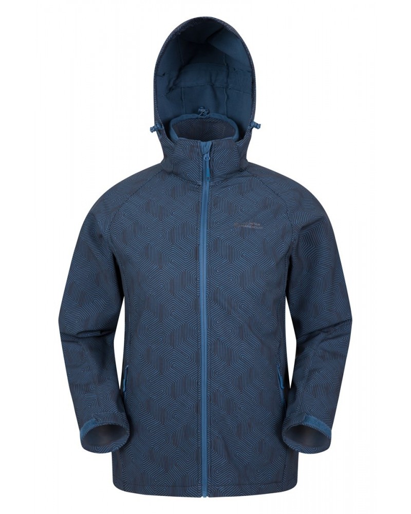 Exodus Printed Mens Showerproof Softshell Petrol $30.80 Jackets