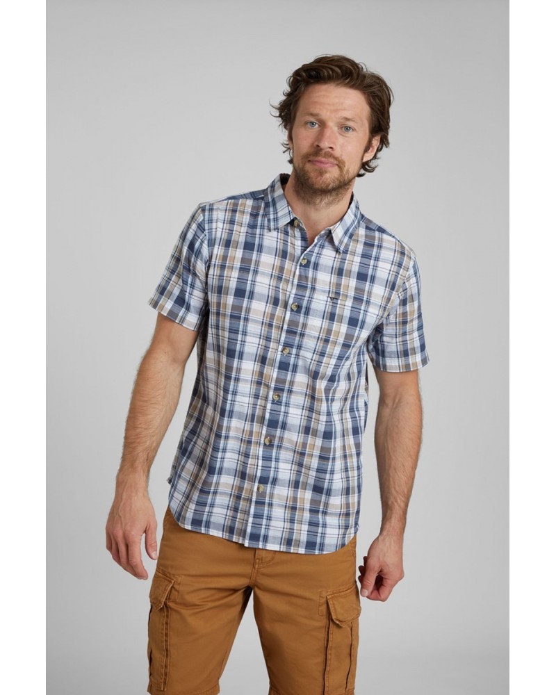 Holiday Mens Cotton Shirt Beige $13.86 Tops