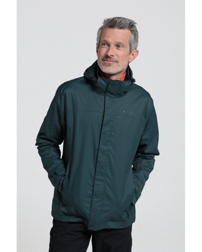 Trek Mens Waterproof Jacket Dark Green $28.04 Jackets