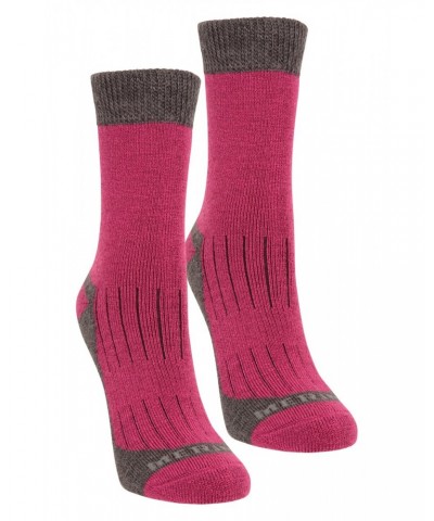 Explorer Kids Merino Thermal Mid-Calf Socks 2-pack Pink $15.00 Accessories