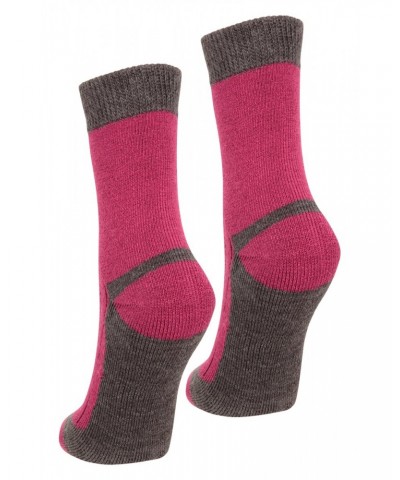 Explorer Kids Merino Thermal Mid-Calf Socks 2-pack Pink $15.00 Accessories