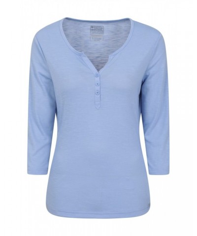 Paphos Womens Quick-Dry UV Button Top Blue $19.13 Tops