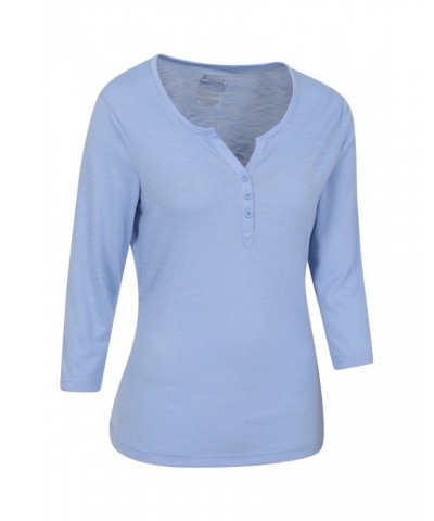 Paphos Womens Quick-Dry UV Button Top Blue $19.13 Tops