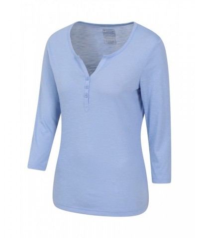 Paphos Womens Quick-Dry UV Button Top Blue $19.13 Tops