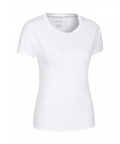 Aya Womens Short Sleeve Tee White $11.21 Active