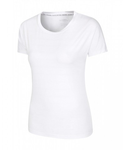 Aya Womens Short Sleeve Tee White $11.21 Active