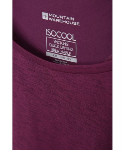 Double Layer Womens T-Shirt Dark Purple $13.76 Tops