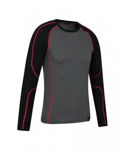 Asgard Mens Merino Round Neck Top Black $20.34 Active