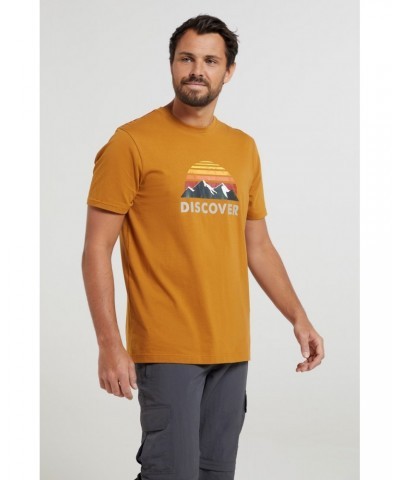 Discover Mens Organic Cotton T-Shirt Rust $12.50 Tops