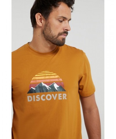 Discover Mens Organic Cotton T-Shirt Rust $12.50 Tops