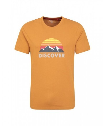 Discover Mens Organic Cotton T-Shirt Rust $12.50 Tops