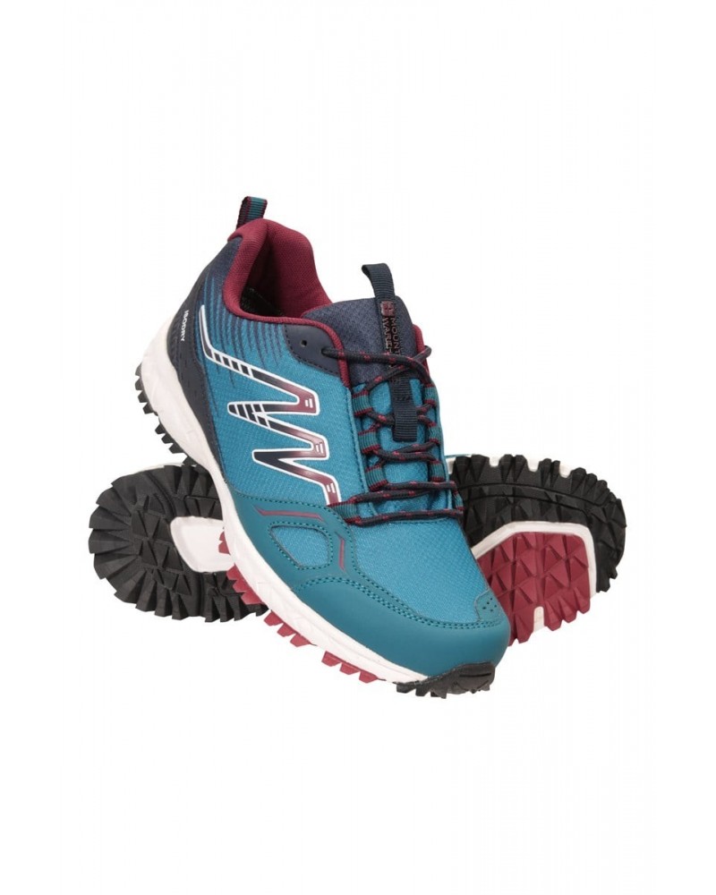 Lakeside Trail Womens Waterproof Running Shoes Teal $24.38 Active