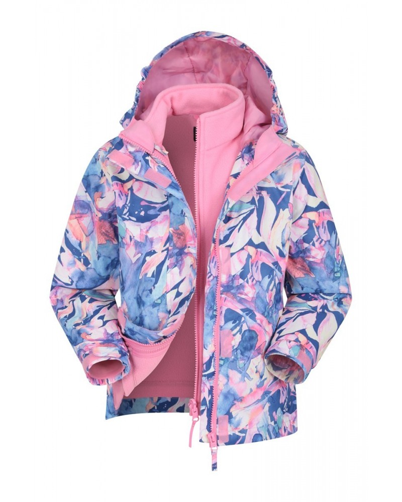 Aries Printed Waterproof Kids 3-in-1 Jacket Light Pink $26.00 Jackets