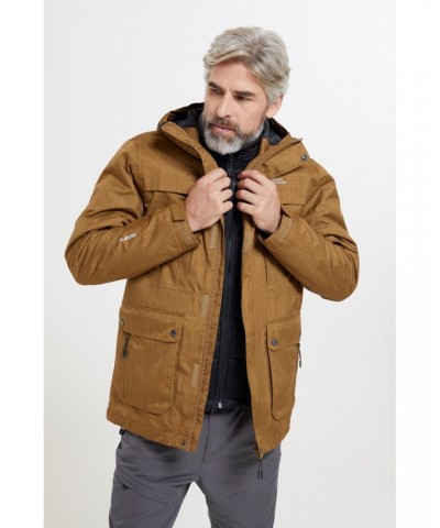 Logan Mens 3 in 1 Waterproof Jacket Tan $47.30 Jackets