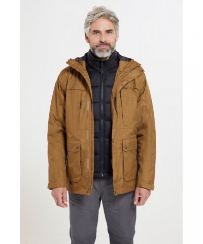 Logan Mens 3 in 1 Waterproof Jacket Tan $47.30 Jackets