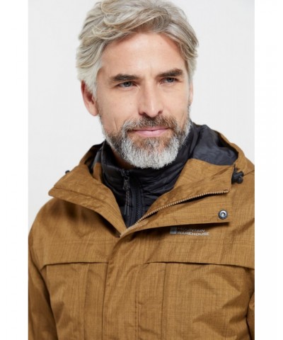 Logan Mens 3 in 1 Waterproof Jacket Tan $47.30 Jackets