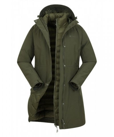 Alaskan Womens Long 3 in 1 Jacket Dark Khaki $62.90 Jackets