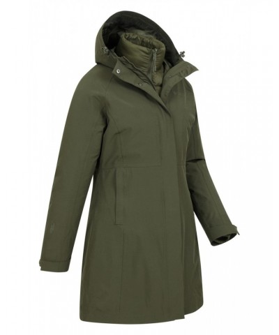 Alaskan Womens Long 3 in 1 Jacket Dark Khaki $62.90 Jackets