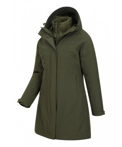 Alaskan Womens Long 3 in 1 Jacket Dark Khaki $62.90 Jackets