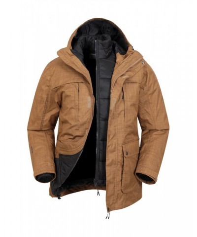 Logan Mens 3 in 1 Waterproof Jacket Tan $47.30 Jackets