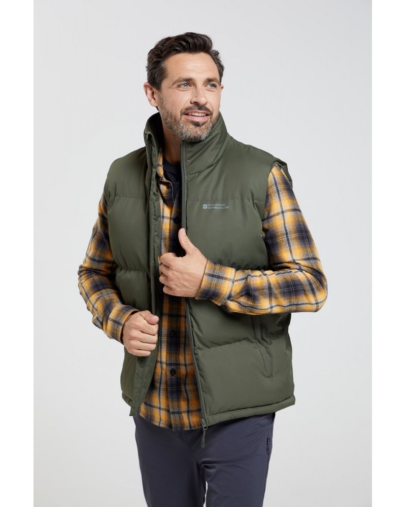 Rock Mens Insulated Vest Khaki $23.19 Jackets