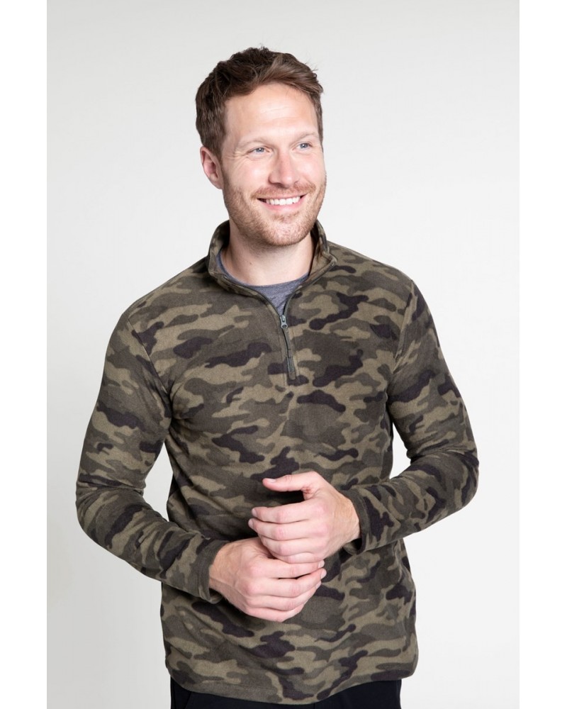 Camber II Mens Half-Zip Fleece Camouflage $15.38 Fleece