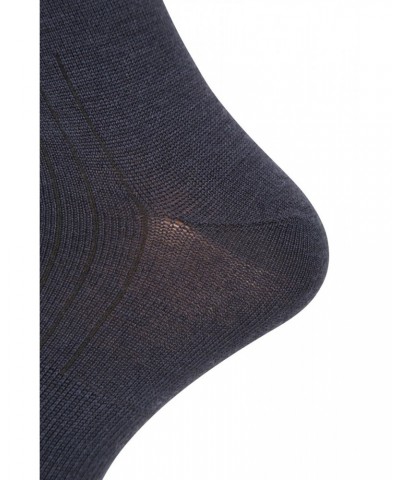 Mens Merino Mid-Calf Socks Navy $10.19 Accessories