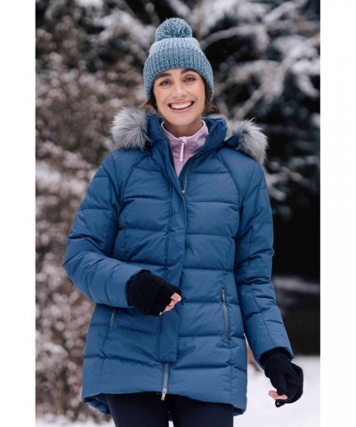 Isla II Womens Long Down Jacket Denim $55.00 Jackets