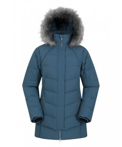 Isla II Womens Long Down Jacket Denim $55.00 Jackets