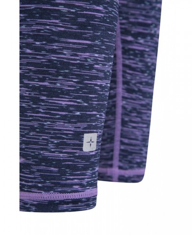 Kayleigh Kids Space Dye Leggings Dusky Purple $12.09 Active