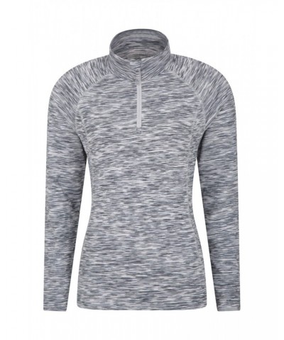 Bend And Stretch Womens Half-Zip Midlayer Light Grey $14.52 Active