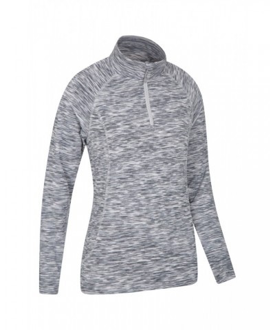 Bend And Stretch Womens Half-Zip Midlayer Light Grey $14.52 Active