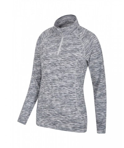 Bend And Stretch Womens Half-Zip Midlayer Light Grey $14.52 Active