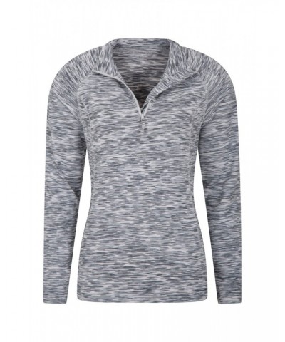 Bend And Stretch Womens Half-Zip Midlayer Light Grey $14.52 Active