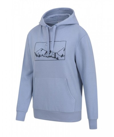 Landscape Printed Womens Hoodie Blue $16.19 Tops