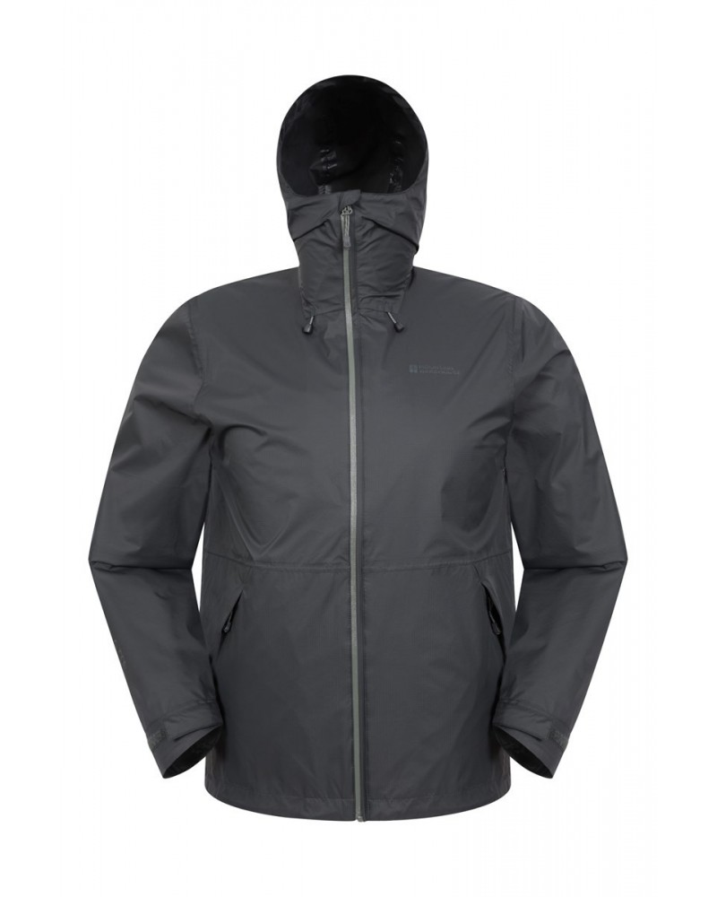 Swerve Mens Packaway Waterproof Jacket Dark Grey $26.31 Jackets